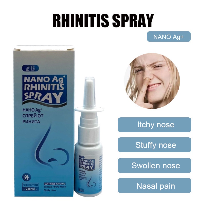 Nano Silver Ion Nasal Spray Acute Chronic Rhinitis Sinusitis Congestion
