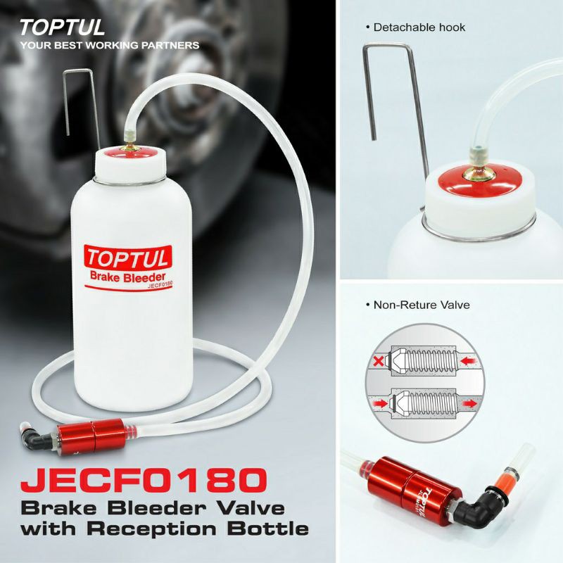 Toptul Brake Bleeder Valve with Reception Bottle (JECF0180) Shopee