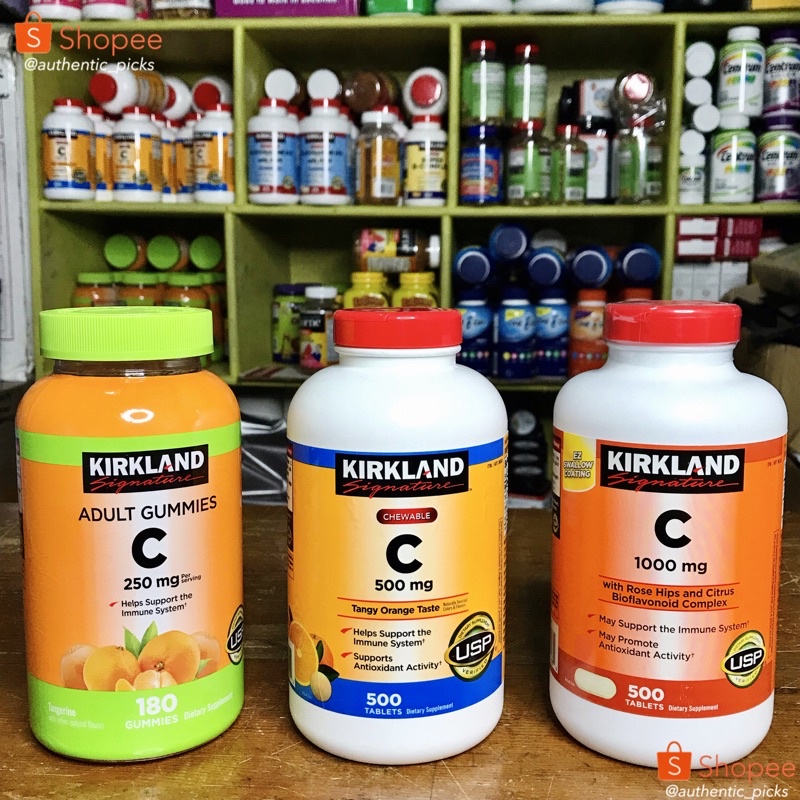 Kirkland Signature Vitamin C with Rosehips/ Gummies/Cheawable Shopee