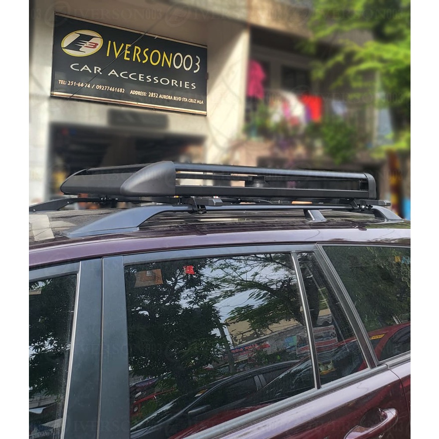 38x50 Black Double Wall Roof Rack Luggage Rack with Clip Type Crossbar