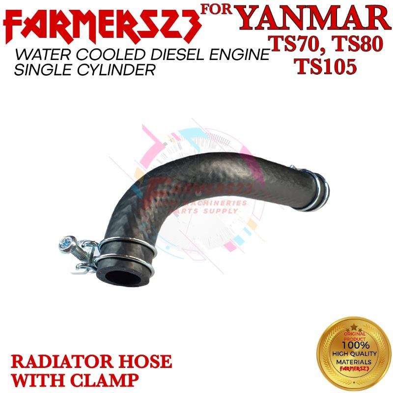 Radiator Hose Yanmar Ts70, Ts80, Ts105 Water Cooled Diesel Engine