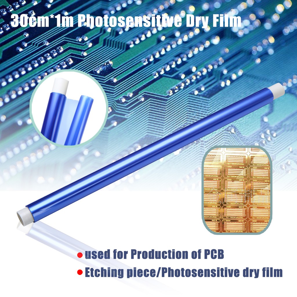 bbyes 1 Roll 30cm*1m Photosensitive Dry Film PCB Circuit Production