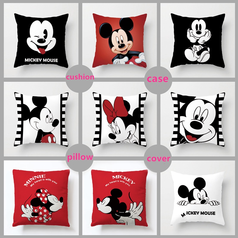 Cute Mickey and Minnie Mouse Pillow Case Shopee Philippines