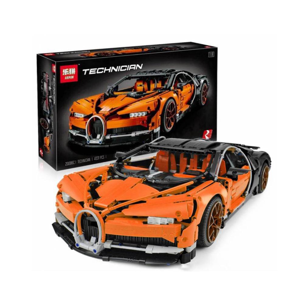 Lepin 20086 C Bugatti Chiron Orange Educational Toys Wash Warehouse
