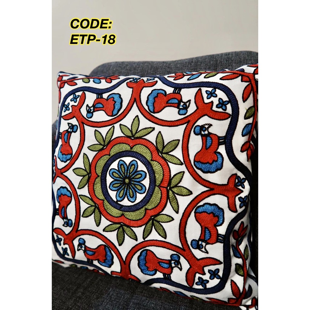 Elegant Mall Quality Embroidered Cotton Pillow Case 1 PC [Batch 1