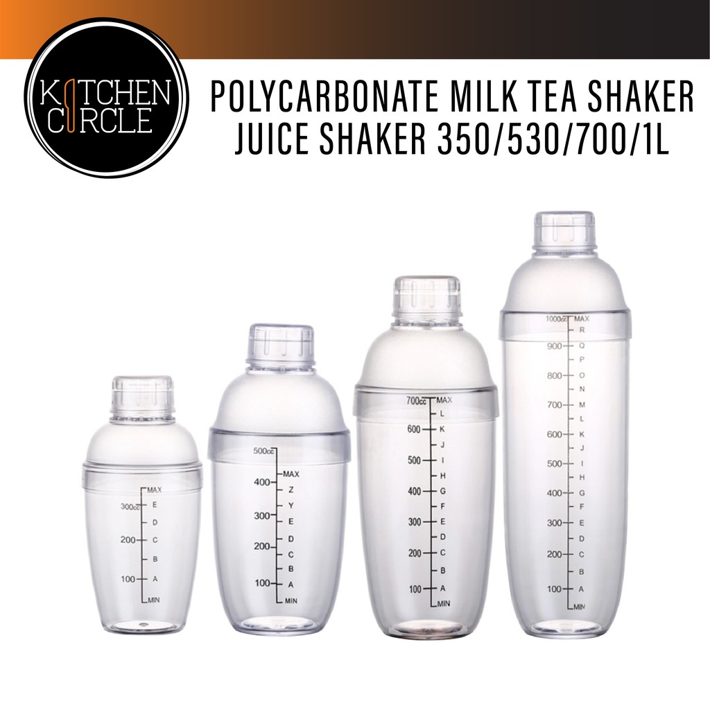 Polycarbonate Milk Tea Cocktail Shaker 350ml 530ml 700ml 1000ml