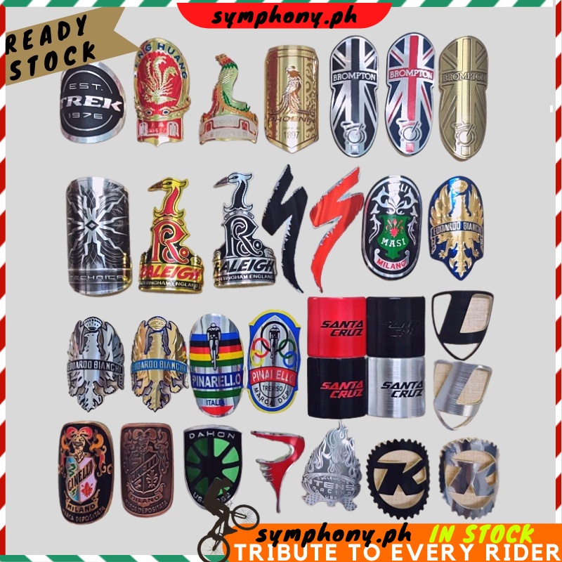 Aluminum Alloy Bike Head Badge Decals Stickers Bike Head Badge Decals