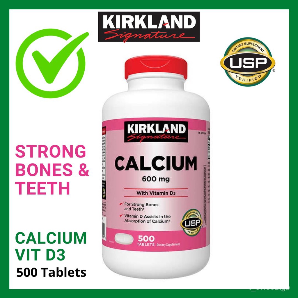 Kirkland Signature Calcium 600mg Vitamin D3 500 Tablets Kirkland