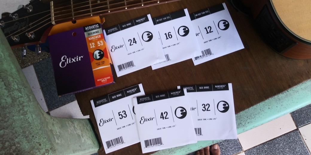 Elixir Nanoweb Acoustic Guitar Strings Gauge 12/53 Shopee Philippines