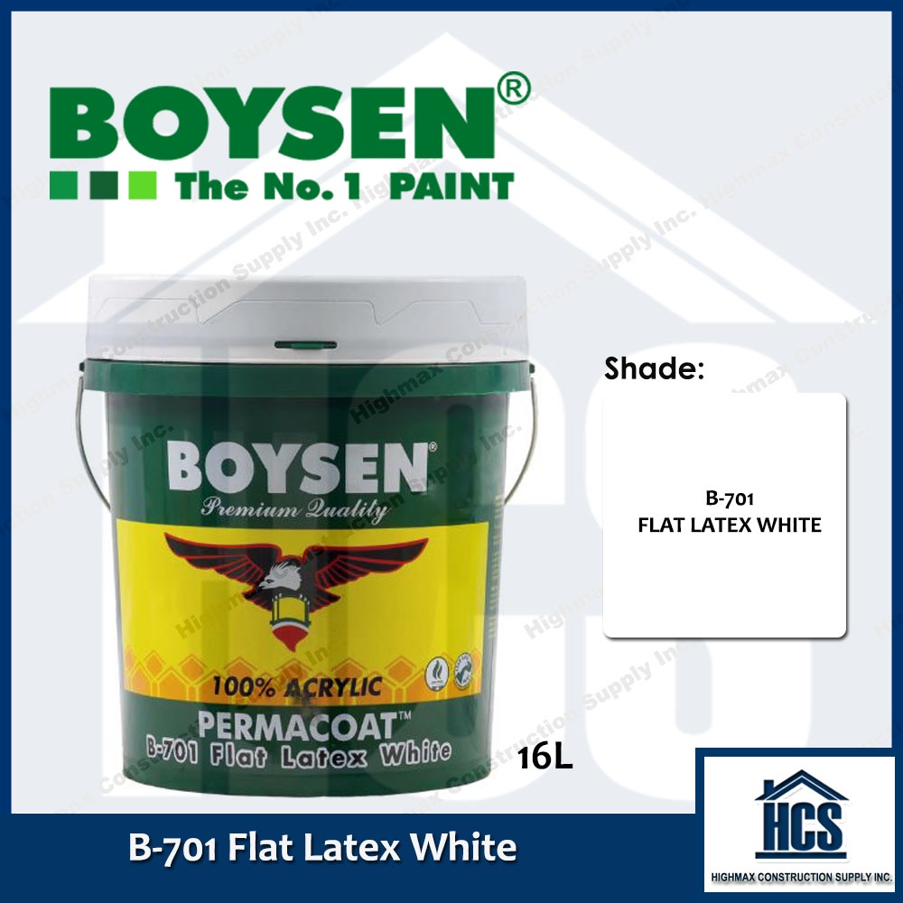 Boysen B701 Flat Latex White 16LPail Shopee Philippines