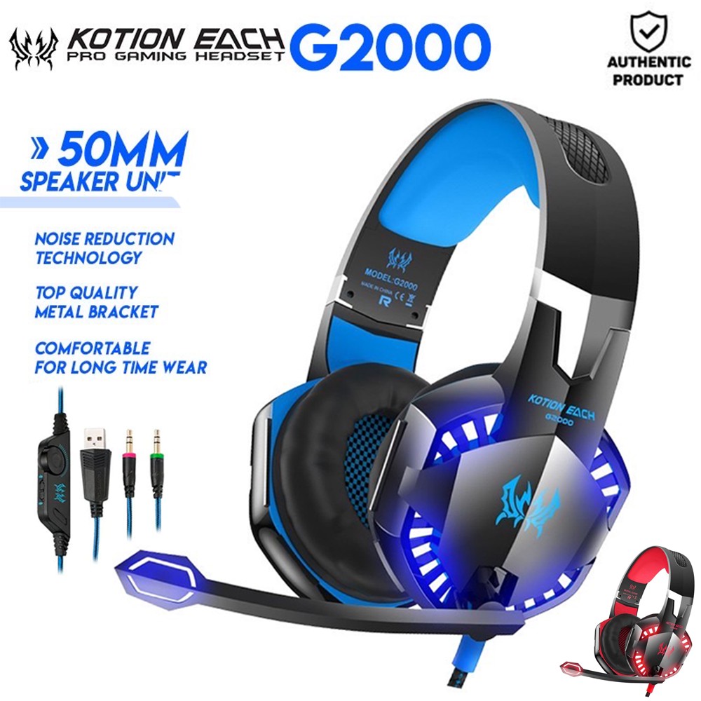 Kotion Each G2000 Professional Gaming Headset with Mic and LED Light