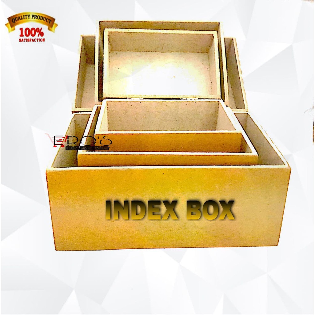 Index Box Wooden Small / Medium / Large Box Shopee Philippines