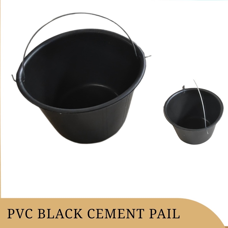 PVC BLACK CEMENT PAIL 7 x 7.5 INCHES Shopee Philippines