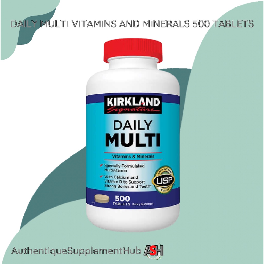 KIRKLAND Daily Multi Vitamins & Minerals 500 tablets Shopee Philippines