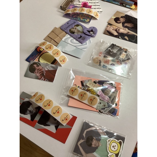 random kpop merch (stickers, postcards, holders) Shopee Philippines