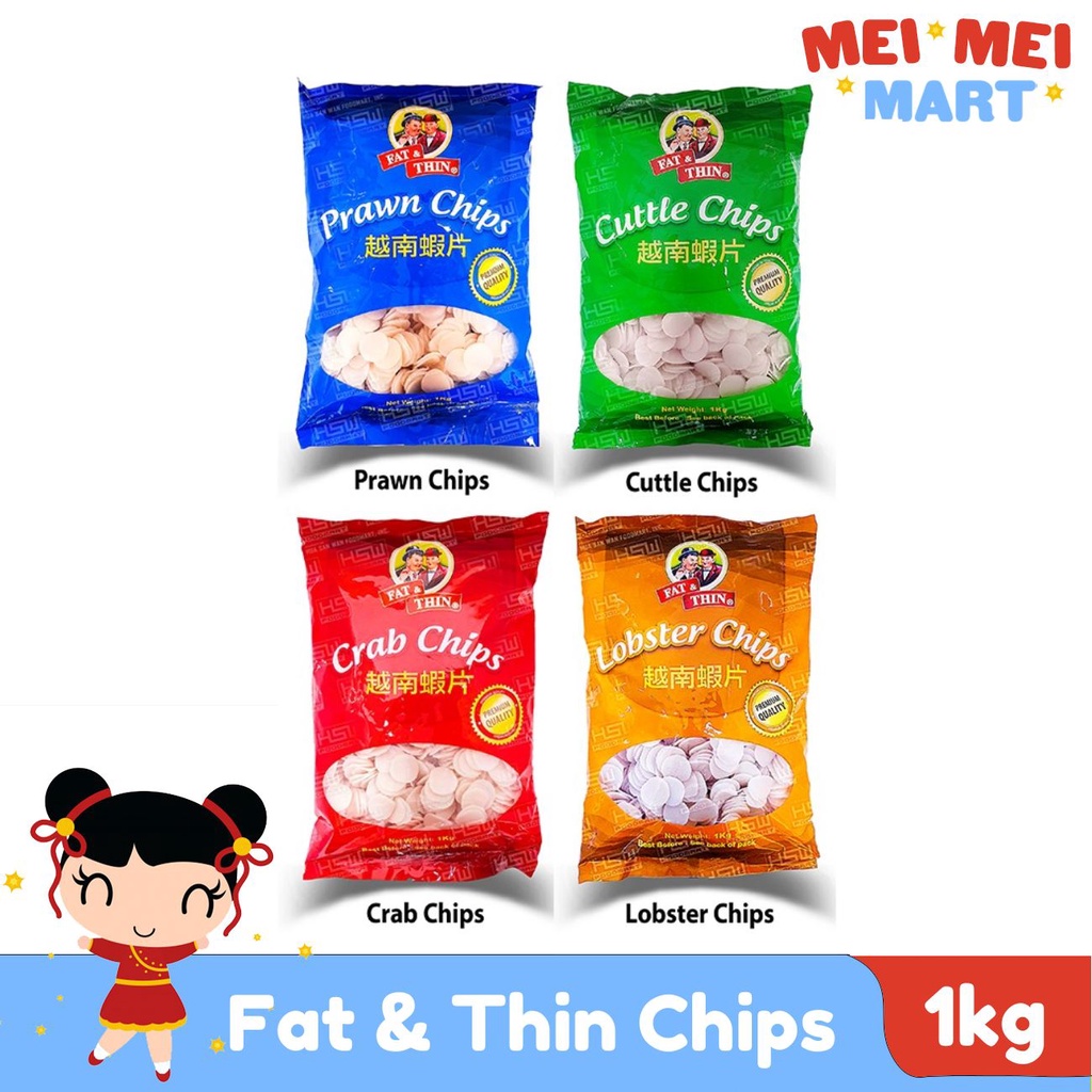 Fat and Thin Chips Crab Chips Cuttlefish Chips Lobster Chips Prawn