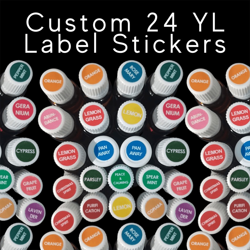 Custom Young Living Label Stickers Set for your Personal Essential Oil