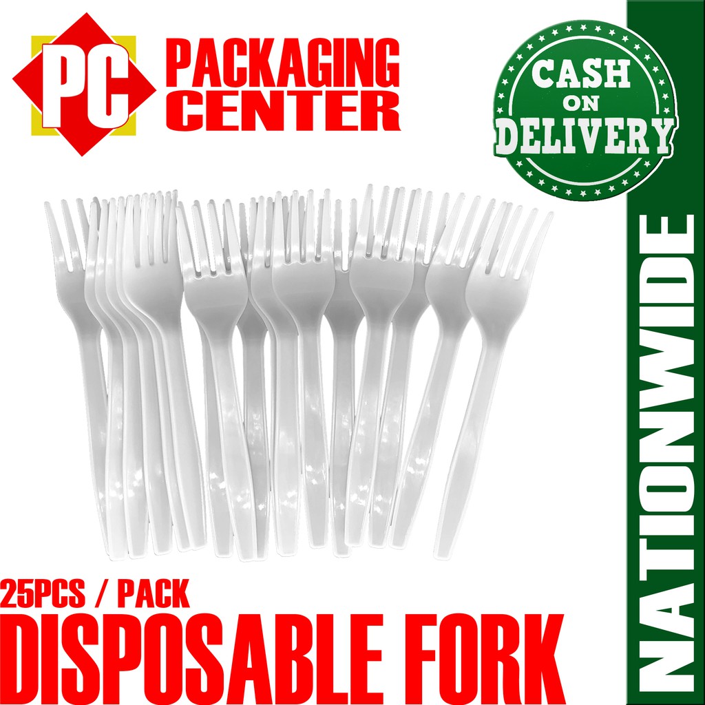Disposable Fork White by 25pcs per box Shopee Philippines