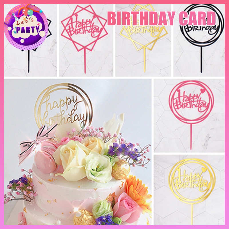 New Happy Birthday Topper Acrylic Cake Topper Birthday Party Birthday