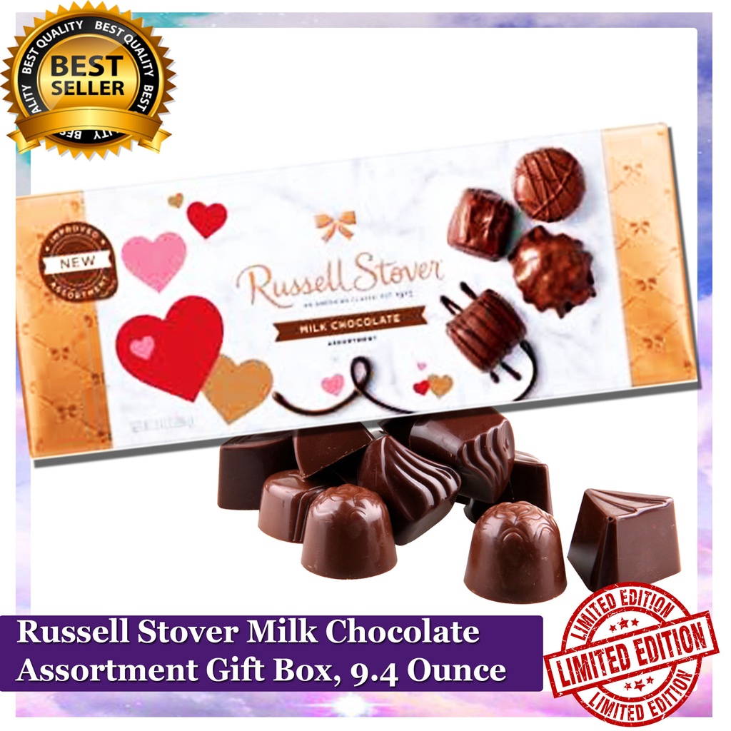 Russell Stover, Milk Chocolate Assortment, Chocolate Gift Box, 9.4