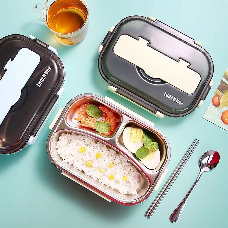 304 Stainless Steel Japan Style Lunch Box Insulated compartments Food