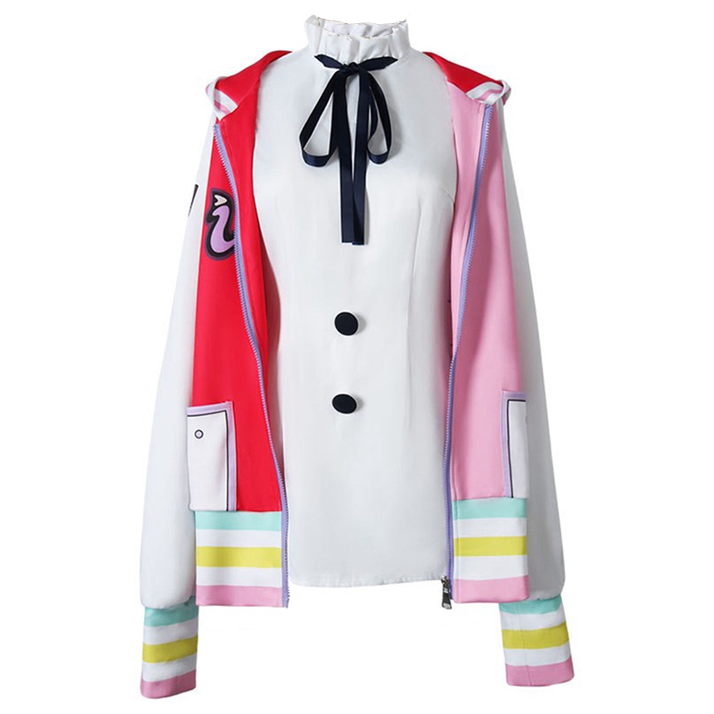 One Piece Uta Cosplay Costume Uniform Red Shanks Uta Jackets Coat Dress