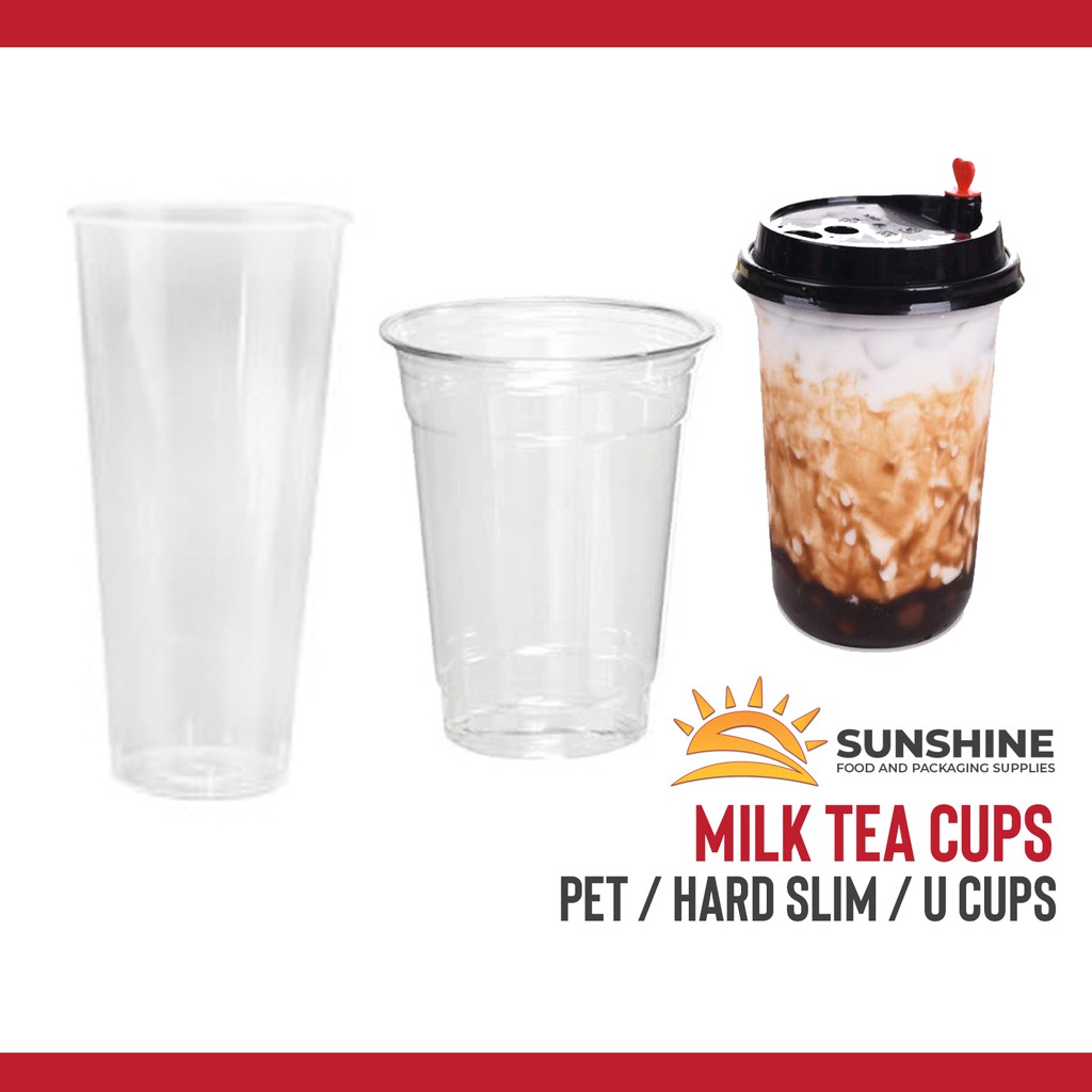 25pcs Milk Tea Cups Slim/Hard/PP Cup Shopee Philippines
