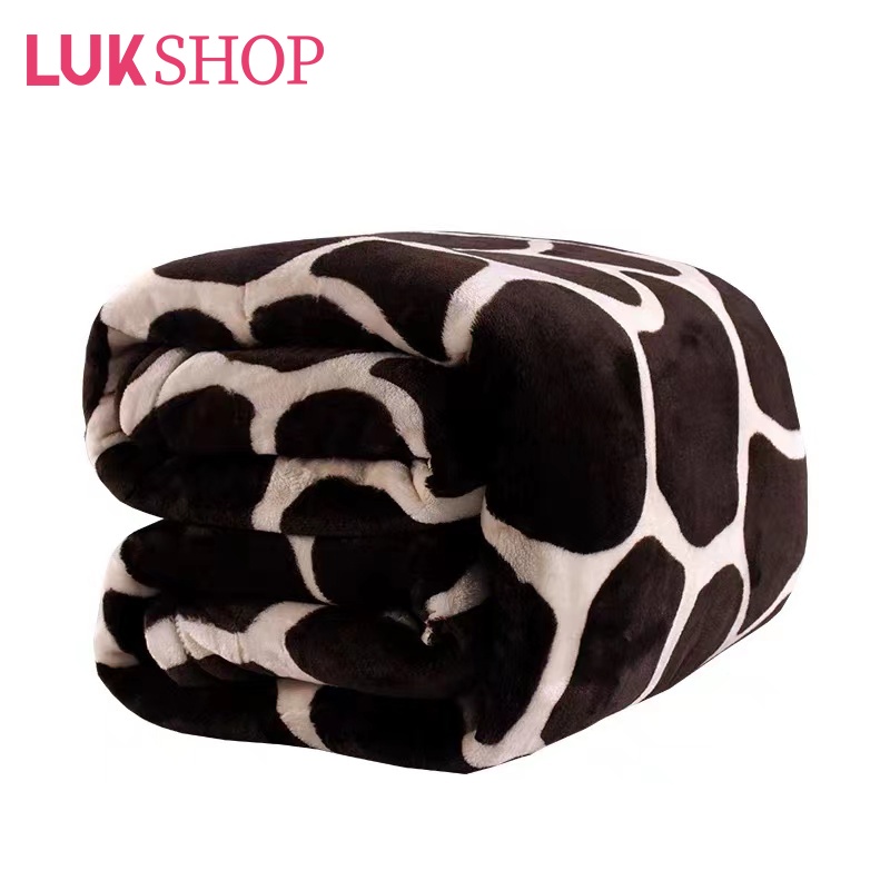 LUK 170*200cm Queen Fleece Blanket Queen Size Microfiber Printed