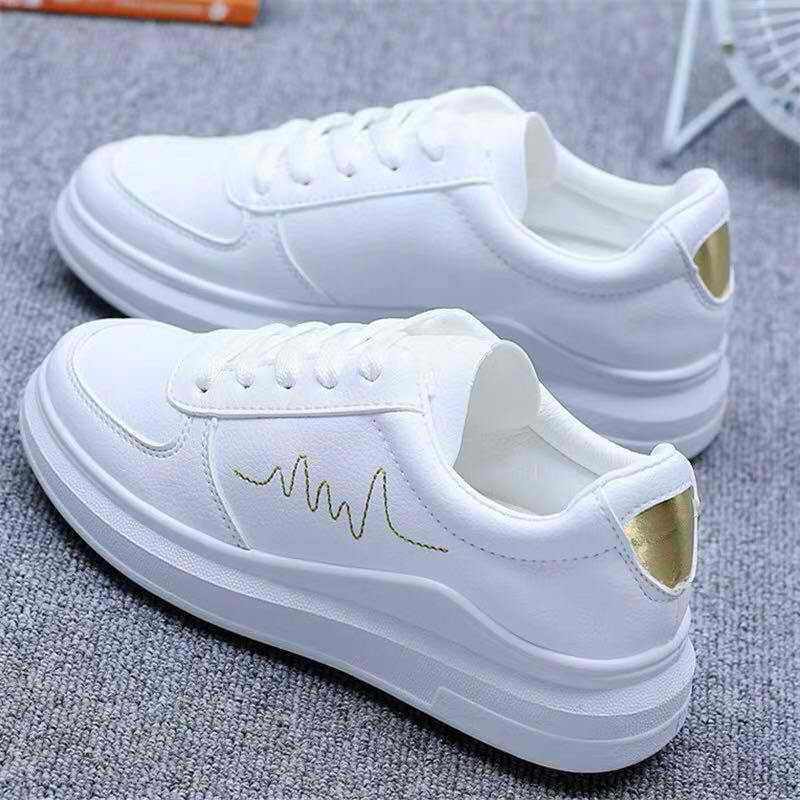 cheap NEW korean fashion rubber white shoes for women sneakers Shopee