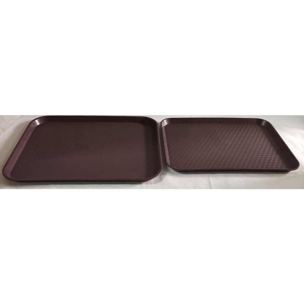 Plastic Brown Tray ( Small / Large ) Fast Food Stray Fruit Tray Multi
