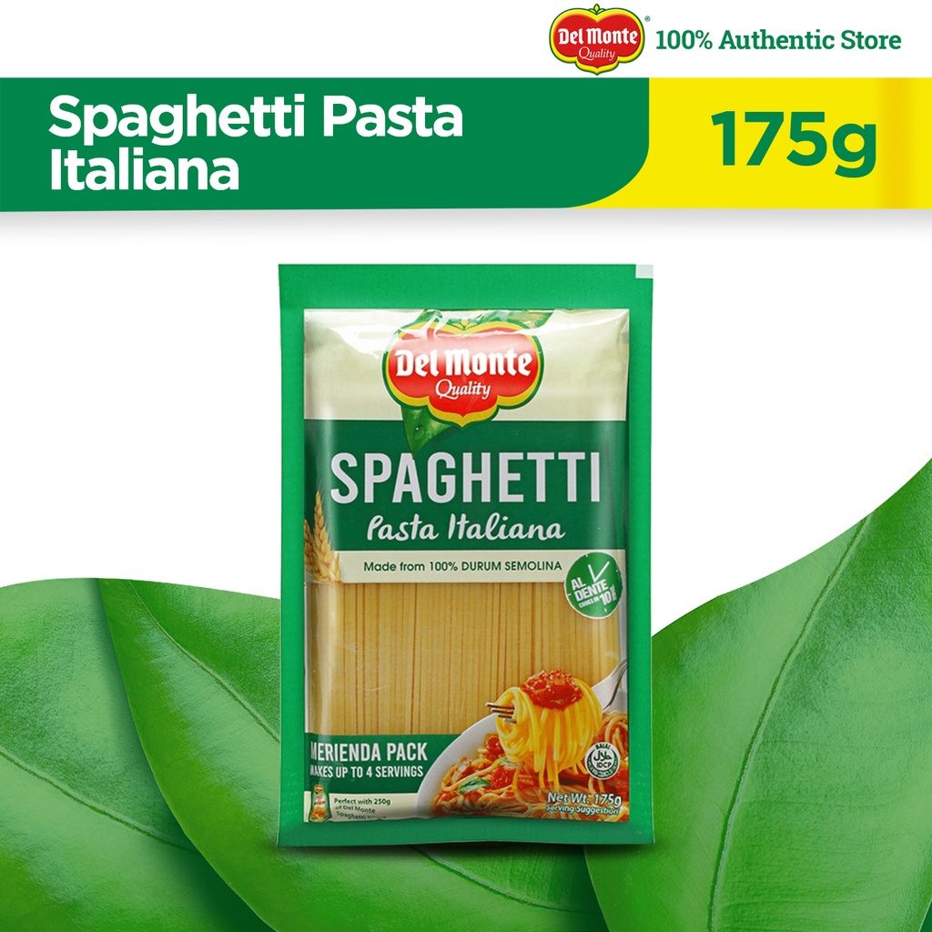 DEL MONTE Spaghetti Pasta Italiana with High Quality Ingredients 175g Shopee Philippines