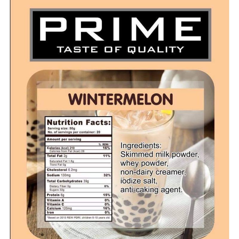 PRIME Wintermelon Powdered Milk tea Drink 1kg Shopee Philippines
