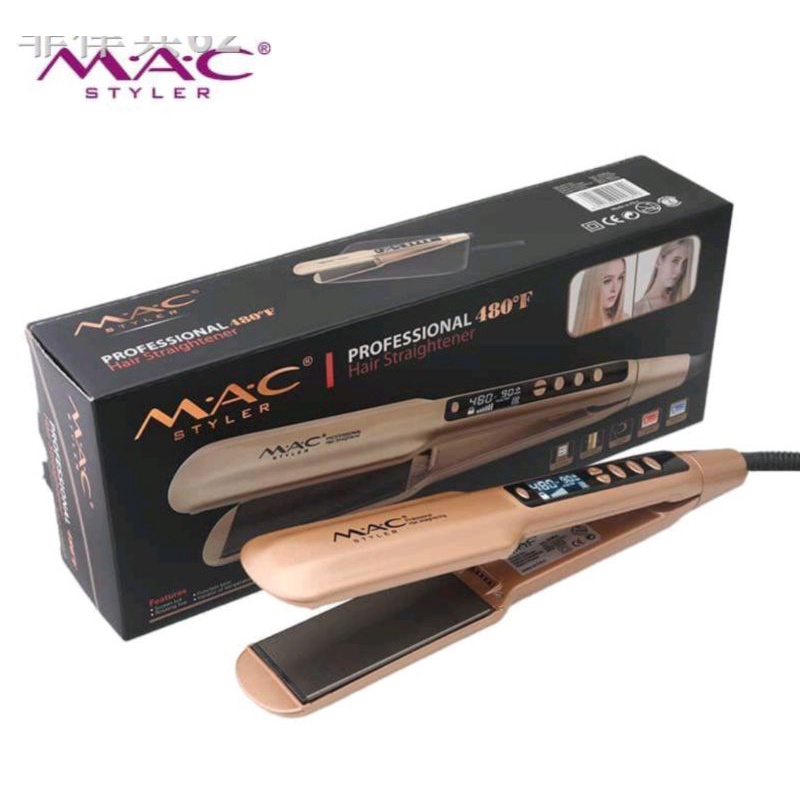 Mac Styler Hair Straightener Iron/Mac Heavy Duty Hair Iron Gold MC