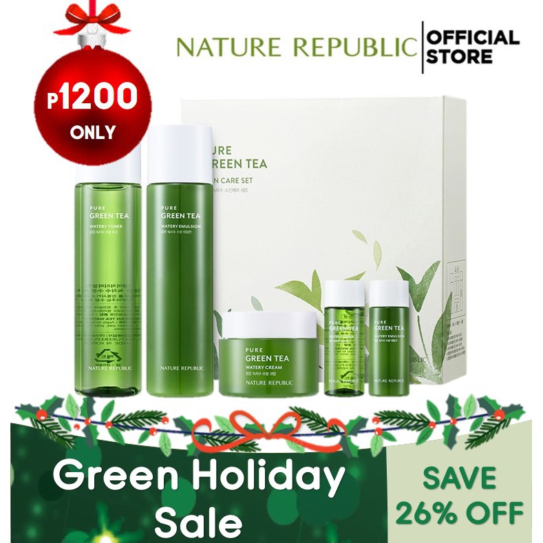 Nature Republic Pure Green Tea SKINCARE SET Shopee