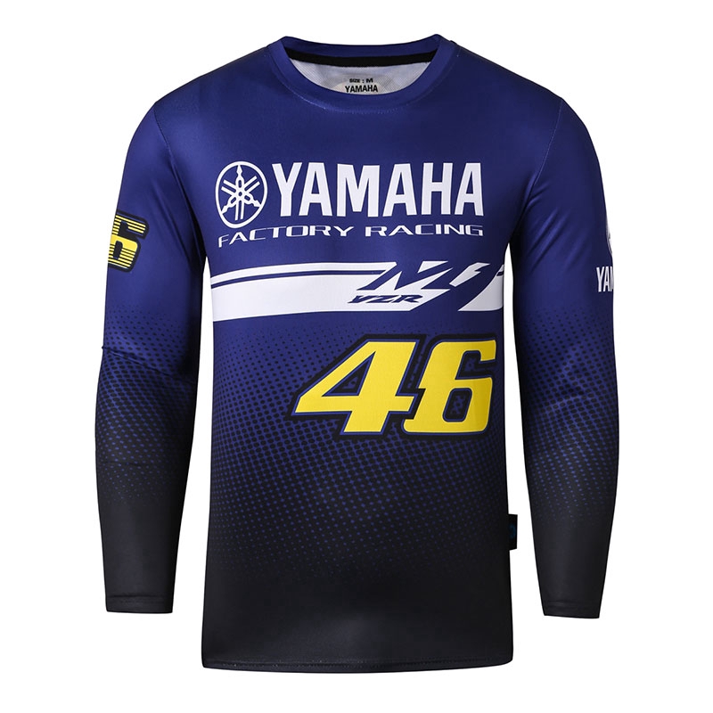 YAMAHA Long Sleeve TShirt Moto GP Racing Sports Quick Dry Shopee