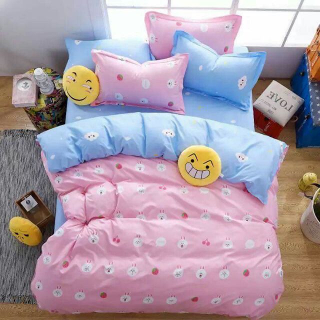 5 in 1 Bedsheet Set Modern Pattern Design Bed Linen Soft Duvet Cover