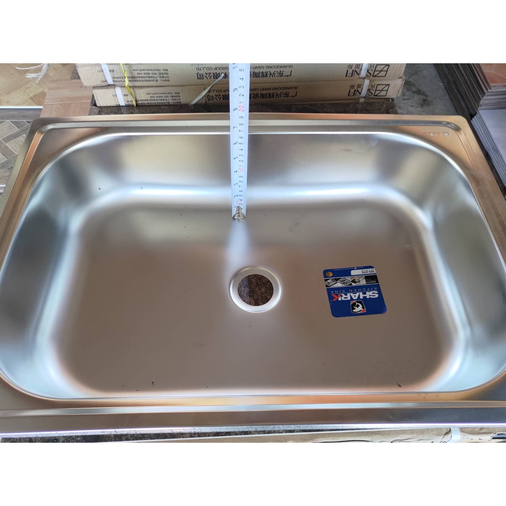 KITCHEN SINK 24"X16"X6" WITH FREE PMR STRAINER SHARK KITCHEN SINK