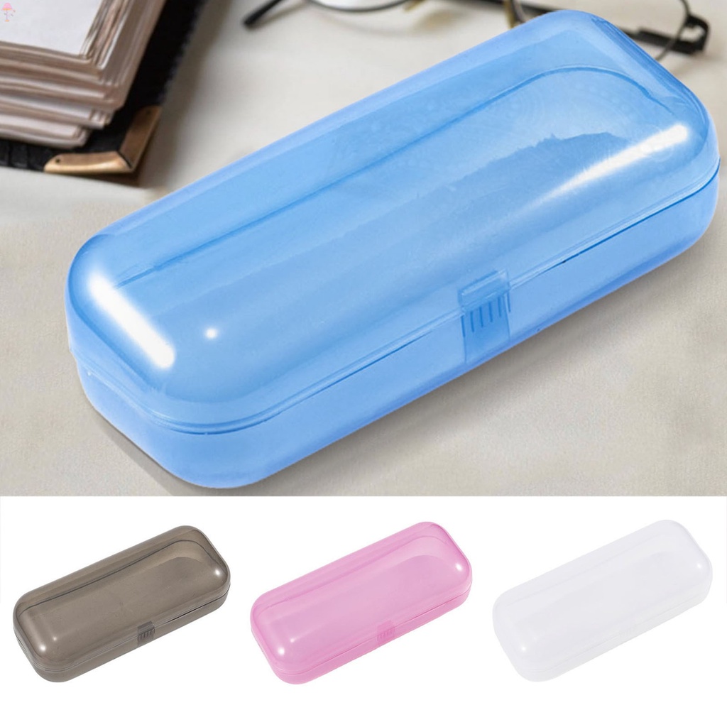 Hard Eyeglass Case Compression Resistant Rectangular Clear Plastic Sunglass Box Glasses