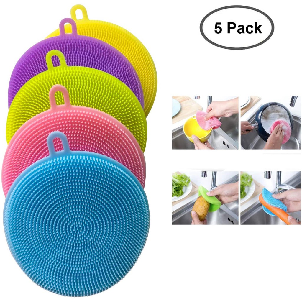 Excellence quality Silicone Sponge Dish Washing Kitchen Scrubber Dishes