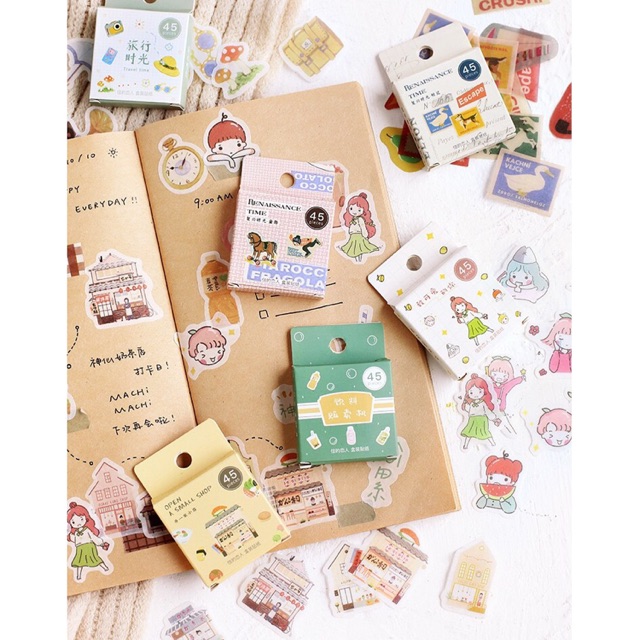 45pcs/box Assorted Sticker Box Collection Twelve Shopee Philippines