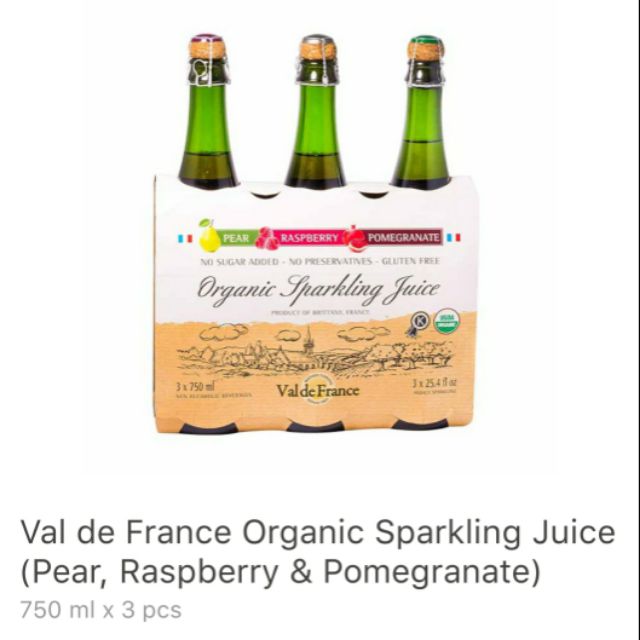 Val de France Organic Sparkling Juice (3 bottles) Shopee Philippines