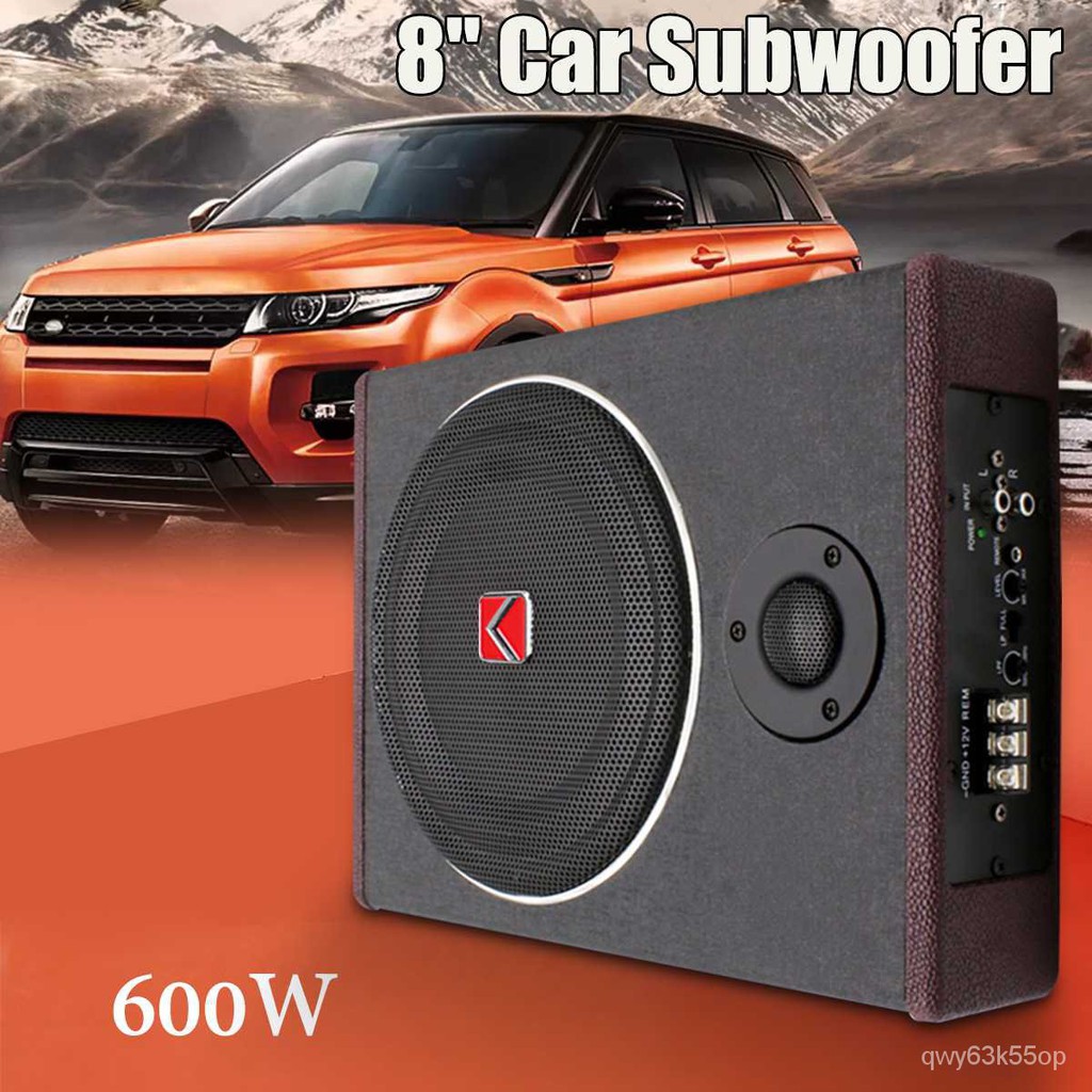 600W Car Ultrathin Subwoofer Active Under Seat Speaker Stereo Power Amplifier Car Audio Speaker