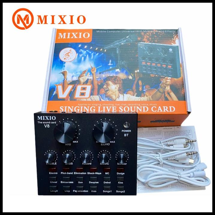 Mixio Sound Card V8 External Sound Card V8 Audio Live Mixer Shopee