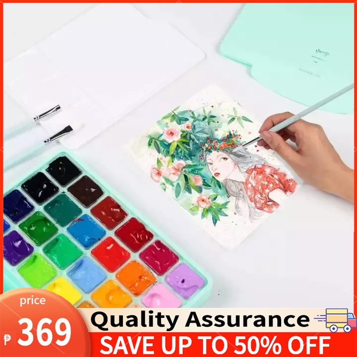 18 Colors 30ML Professional Gouache Watercolor Paints Set Unique Jelly