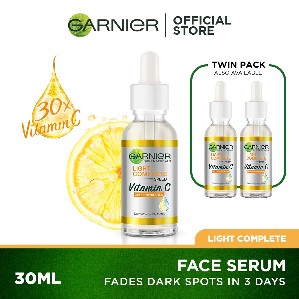 Garnier Light Complete Vitamin C Serum (For Dark Spots) 30ml Shopee