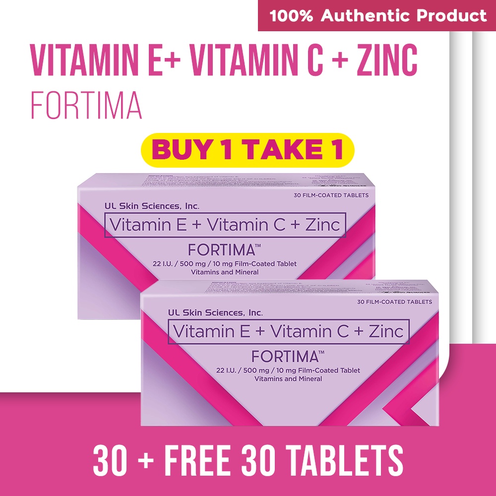 BUY 1 TAKE 1 Fortima (Vitamin E + Vitamin C + Zinc) 30s (Save Php 350
