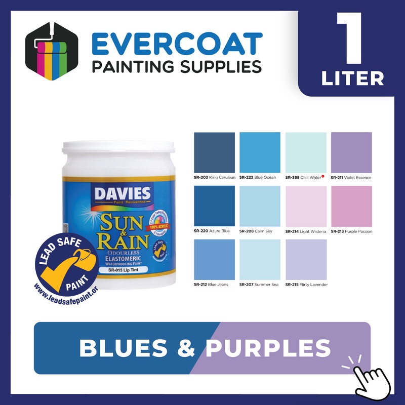 Davies Sun Rain Elastomeric Paint Gallon Liters Odorless Odourless