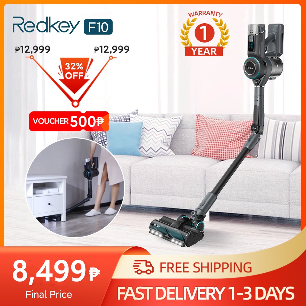 Redkey F10 Cordless Vacuum Cleaner, 23000Pa Powerful Suction Cordless