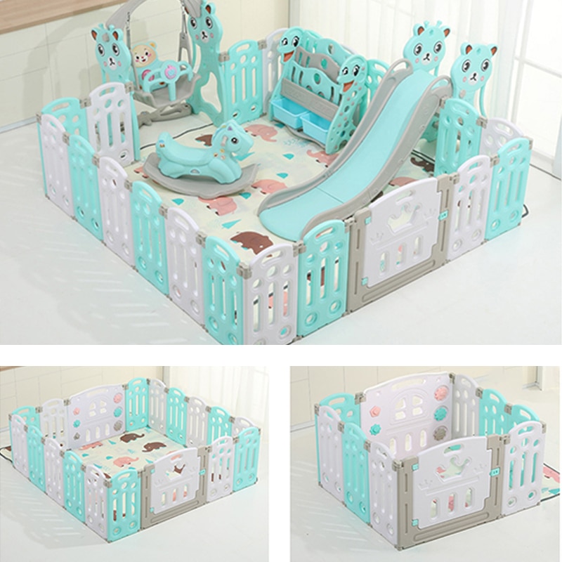 Baby Guardrail Playpen Children Foldable Fence Infant Safety Barriers