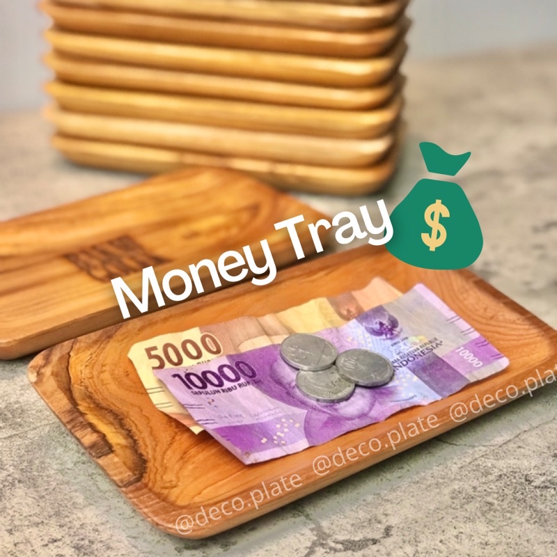 Money Tray Bill Holder Indonesian Deco Plate Money Placemat